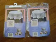 NIP 10"X10" Heirloom Polyester Fine Lace Doily Both Packages Unopened