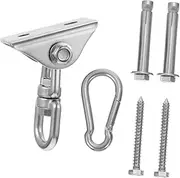 1 Set Heavy Duty Stainless Steel Suspension Kit for Hammock Swing Wheel Hook with Spring Ring Safe Hanging for Swing Chairs More