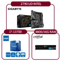 在飛比找PChome24h購物優惠-(組合)技嘉Z790 UD主機板+盒裝Core i7-137