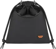 Desing Wish Lightweight Headphone Storage Bag, Portable Headset Carrying Pouch Headphone Case Bag Soft Travel Pouch for Over-Ear Headphones/Gaming Headsets/Neckband Earbuds (Small Black)