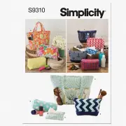 GlamTote Sewing Kit: Assorted Cosmetic Bag Pattern, One Size, White (Code 9310)