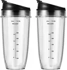 2-Pack 24Oz Ninja Blender Cups with Sip & Seal Lid Blender Replacement Parts Com