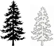 Christmas Tree Metal Die Cuts,Pine Tree Frame Cutting Dies Cut Stencils for DIY Scrapbooking Photo Decorative Embossing Paper Dies for Scrapbooking Card Making