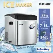 Maxkon Portable Ice Cube Maker Machine Dispenser Commercial Fast Freezer 27KG