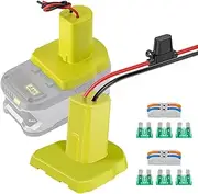 2 Packs Power Wheel Adapter Compatible with 18V Battery Safe Insulated Battery Adapter Battery Converter with Fuse and Wire Terminals for RC Toy Robotics