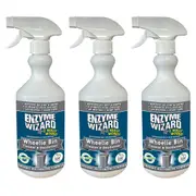 3x Enzyme Wizard Wheelie Bin Cleaner And Deodoriser 750ml Home Cleaning Spray