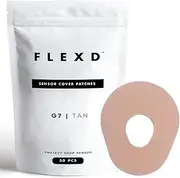 Flexd - G7 Adhesive Patches Waterproof for Dexcom G7 - CGM - G7 Accessories Overpatch - (30Pcs) - Tan