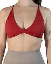 [AUROLA] Mars Workout Sports Bras Women Athletic Removable Padded Backless Strappy Criss Cross Light Support Gym Yoga Crop Bra