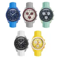 在飛比找Yahoo!奇摩拍賣優惠-橡膠錶帶適用於勞力士 Omega X SWatch 聯名 M