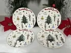 Set~4 Grace Teaware Christmas Nutcracker Ballet Gold Trim 10.5 Dinner Plates New