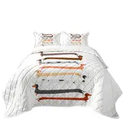 Funny Extra Long Dachshund Dogs Coverlet