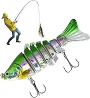 Freshwater Fishing Bait, Trout Bait for Lake Fishing, Multi Joint Trout Fishing Bait, Swimming Bass Bait, Spinner Baits Kit, Realistic Hard Saltwater Tackle for Anglers, Men, Women