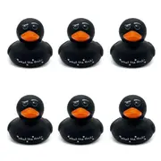 6PK Punchkins Sassy Rubber Ducks Funny Joke/Pun Bath Toy 16x18cm Black Kids 8y+
