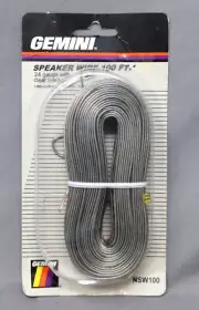 GEMINI 24 Gauge Speaker Wire (CLEAR INSULATION), 100 Feet NIB