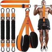 Pull-Up Resistance Bands Set with Foot Strap – 3×34kg Heavy-Duty Bands for Calisthenics, Muscle-Up & Pull-Up Progression – Adjustable Assistance for Home, Gym & Full Body Strength Training