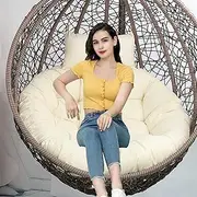 Egg Chair Cushion, Swing Chair Cushion, Hanging Basket Seat Cushion Pillow, Washable Swing Chair Cushion, Thicken Patio Hanging Egg Chair Pads(@18,110CM/43in)