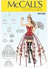 McCall's Patterns M7306 Corsets, Shorts, Collars, Hoop Skirts & Crown, A5 (6-8-10-12-14)