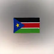 South Sudan Flag Patch — Iron On Badge Embroidered Motif — Sudanese World Mini