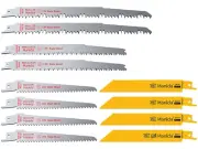 12 Pack Reciprocating Saw Blades for Metal & Wood, 9" 8" 6" BI-M42 Pruning Set