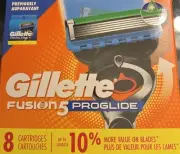 Gillette Fusion 5 ProGlide 8 Count Refill Cartridge New Sealed Pack
