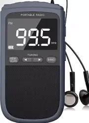 AM FM Walkman Radio:900mAh Rechargeable Portable Transistor Pocket Radio with Be