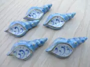 Kyoto ware Kiyomizu ware shell chopstick rest set