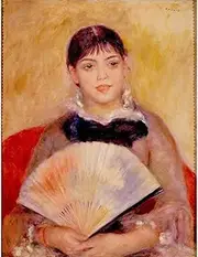 ARTICULOZY Giclee Print Rolled - Renoir - Girl with a fan - 40x50 Inch Canvas Wall Decor Art Print