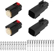 eMagTech 2 Sets 6 Pin Connector Plug Socket Repair Kit for Most Cars Or Motorcycles MX150