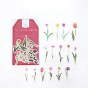 45pcs Garden Flower Daisy Tulip Lily Ins Deco Stickers Child Gift Scrapbooking Kawaii Decorative Stationery Stickers