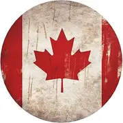 KHiry Fridge Magnets Refrigerator Magnets Retro Canada Flag Decorative Magnet Sticker for Locker Magnetic Kitchen Magnet Set Kitchen Fridge Sticker for Kitchen Office Home, Round Shape, 12191
