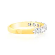 Luminesce Lab Grown 18ct Yellow Gold 1 Carat Diamond Eternity Ring, M