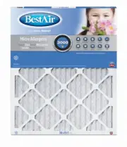 MERV 13 Air Filter, Electrostatic Filtration, 90 Days, 20x25x1-In. 95003.012025
