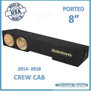 2014-2018 GMC Sierra Crew Cab Truck Sub Box Dual Subwoofer Enclosure