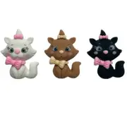 Fancy Cats - Shelly's Buttons - Flat Back Kitten Embellishments - Craft Scrap