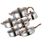 12PCS Non-stick Frying Pan Cookware Set Frypan Casserole Saucepan Pot Cooking AU