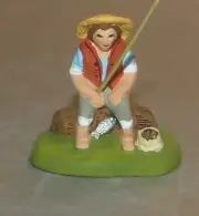 NEW The seated angler, Santon Marcel Carbonel number 1