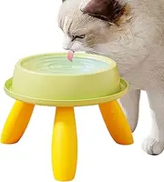 Iouyjiu Elevated Cat Bowl, Anti Vomit Feeder, Raised Pet Dish, Ergonomic Tilt Design Spill Resistant Base Small Size Ideal for Indoor and Travel Feeding, 6.89 inches