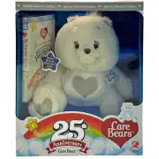 25th Anniversary Care Bear Swarovski Eyes w/DVD NEW silver Heart Special Edition