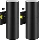 Dusk to Dawn Outdoor Wall Light, up and down Porch Light in 2 Lights, Modern Ext