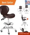 Adjustable Stools Drafting Chair with Backrest & Foot Rest,Tilt Back,Swivel S...