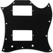 Musiclily Pro 11-Hole Large Full Face Guitar Pickguard for Import SG, 3Ply Black
