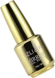 Healvian Mirror Nail Polish Metallic Golden Color Gel Varnish for Women Nail Art Soak Off Nail Polish for Manicure and Home Salon Use Golden
