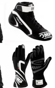 GO KART RACING MACHING BOOTS AND GLOVES