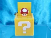 ARTS Super Mario Bros Wii Hatena Block Action Figure Keychain Super Mushroom