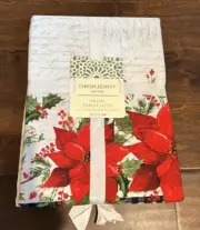 Cynthia RowleyRachel Ashwell Christmas Poinsettia Tablecloth 60”x 104” Oblong