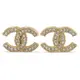 [二手] Chanel vintage香奈兒復古經典大款2084刻印金色配水鑽cc字母經典夾式耳環 耳釦