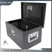 20" 12" 9.5" BLACK ALUMINUM PICKUP TRUCK TRUNK BED TOOL BOX TRAILER STORAGE+LOCK