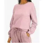 INC Women Large Pale Mauve Pink Embellished Sleeves Sweatshirt Top NWT K40