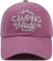 [Splash Brothers Customized] Funny Camping Mode Hat for Men Women, Adjustable Embroidered Glamping Baseball Cap