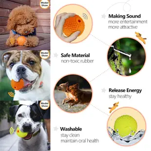 HamshMoc 寵物發聲玩具球 狗玩具 環保無毒橡膠 磨牙潔齒 訓練陪伴解壓消耗精力戶外互動玩具【現貨速發】